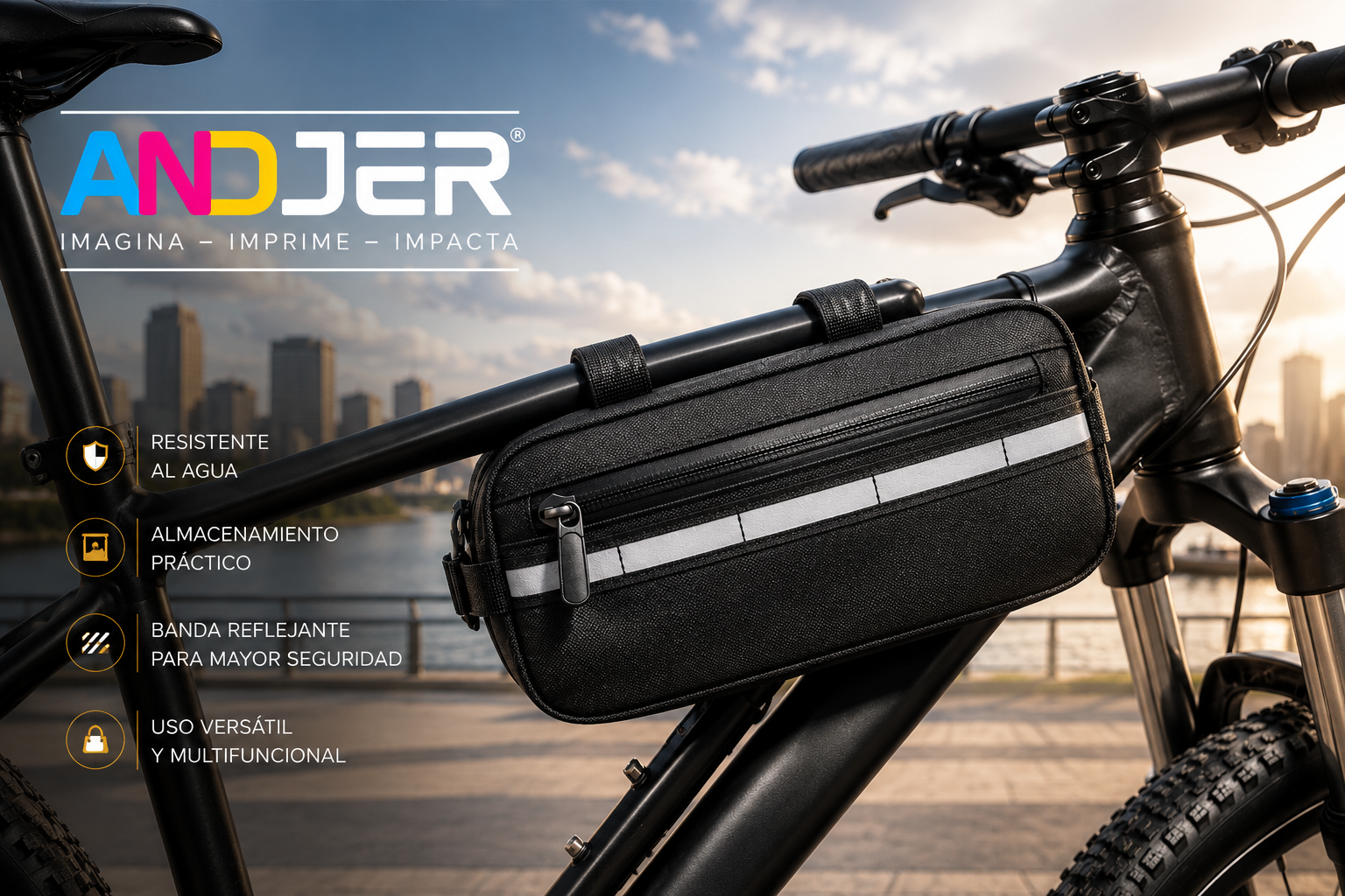 Bolsa impermeable para bicicleta con gran capacidad